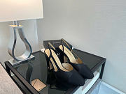 Kitlife Chanel Black Calfskin Cap Toe CC Slingback Pumps 65mm - 2