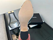 Kitlife Chanel Silver Calfskin Cap Toe CC Slingback Pumps 65mm - 6