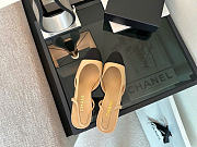Kitlife Chanel Beige Calfskin Cap Toe CC Slingback Pumps 65mm - 3