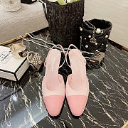 Kitlife Chanel Pink Calfskin Cap Toe CC Slingback Pumps 65mm - 1