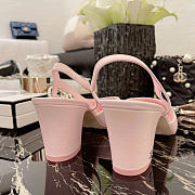 Kitlife Chanel Pink Calfskin Cap Toe CC Slingback Pumps 65mm - 4