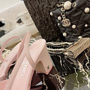 Kitlife Chanel Pink Calfskin Cap Toe CC Slingback Pumps 65mm - 3