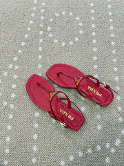 Kitlife Prada Red Patent Leather Thong Sandals - 5