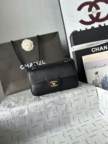 Kitlife Chanel Maxi Mini Flap Bag Black With Gold Hardware AS6573 13x20x6cm