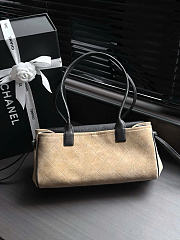 Kitlife Chanel Small Shopping Bag Black Calfskin & Beige Suede AS6288 31x15x12cm  - 3