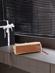 Kitlife Chanel Small Shopping Bag Brown Calfskin & Beige Suede AS6288 31x15x12cm  - 2