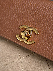 Kitlife Chanel Small Shopping Bag Brown Calfskin & Beige Suede AS6288 31x15x12cm  - 6