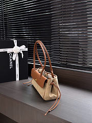 Kitlife Chanel Small Shopping Bag Brown Calfskin & Beige Suede AS6288 31x15x12cm  - 5