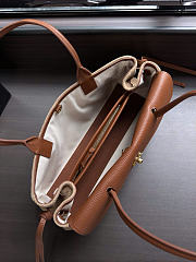 Kitlife Chanel Small Shopping Bag Brown Calfskin & Beige Suede AS6288 31x15x12cm  - 3