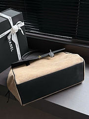 Kitlife Chanel Large Shopping Bag Black Calfskin & Beige Suede AS6289 33x43x17.5cm  - 6
