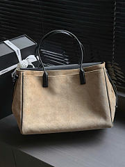 Kitlife Chanel Large Shopping Bag Black Calfskin & Beige Suede AS6289 33x43x17.5cm  - 4