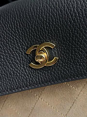 Kitlife Chanel Large Shopping Bag Black Calfskin & Beige Suede AS6289 33x43x17.5cm  - 2