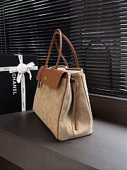 Kitlife Chanel Large Shopping Bag Brown Calfskin & Beige Suede AS6289 33x43x17.5cm - 5