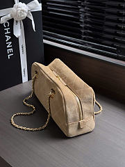 Kitlife Chanel 26A Beige Suede Chain Bag AS6406 15x32x8cm - 3