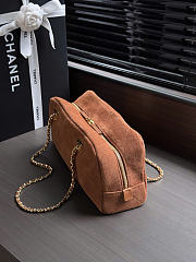 Kitlife Chanel 26A Brown Suede Chain Bag AS6406 15x32x8cm - 5