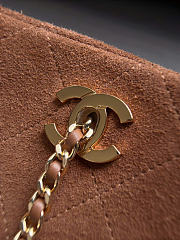 Kitlife Chanel 26A Brown Suede Chain Bag AS6406 15x32x8cm - 3