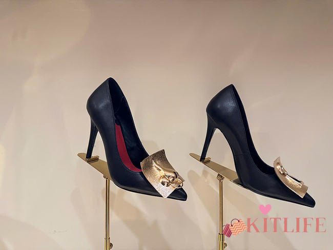 Kitlife Elsa Schiaparelli Heels Black Leather - 1