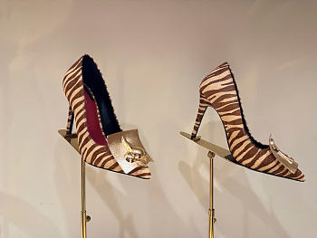 Kitlife Elsa Schiaparelli Heels Beige & Brown Striped 