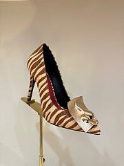 Kitlife Elsa Schiaparelli Heels Beige & Brown Striped  - 3