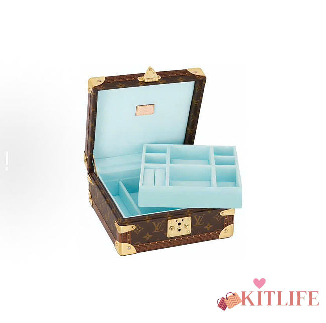 Kitlife Louis Vuitton Coffret Joaillerie Trunk Brown & Blue M10171 24x12.5x24cm - 1