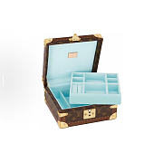 Kitlife Louis Vuitton Coffret Joaillerie Trunk Brown & Blue M10171 24x12.5x24cm - 3