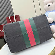 Kitlife Gucci Positano Medium Tote Bag Black Canvas ‎875929 36x35x21.5cm  - 5