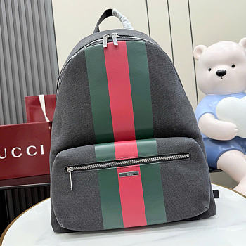 Kitlife Gucci Positano Large Backpack Black Canvas 875226 34x45x17cm 