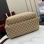 Kitlife Gucci Tag Large Backpack Beige GG Canvas 875226 34x45x17cm - 6