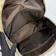 Kitlife Gucci Tag Large Backpack Beige GG Canvas 875226 34x45x17cm - 3