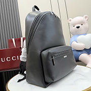 Kitlife Gucci Tag Large Backpack Black Leather 875226 34x45x17cm - 6