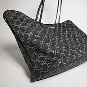 Kitlife Gucci Tribeca Large Tote Bag Dark Black GG Denim 874745 38x29.5x13cm  - 3