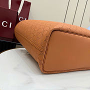 Kitlife Gucci Tribeca Large Tote Bag Brown Perforated GG Soft Leather 874745 38x29.5x13cm - 6