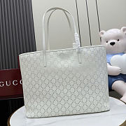 Kitlife Gucci Tribeca Large Tote Bag White Perforated GG Soft Leather 874745 38x29.5x13cm  - 1