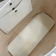 Kitlife Gucci Tribeca Large Tote Bag White Perforated GG Soft Leather 874745 38x29.5x13cm  - 5