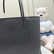 Kitlife Gucci Tribeca Large Tote Bag Black Perforated GG Soft Leather 874745 38x29.5x13cm - 4