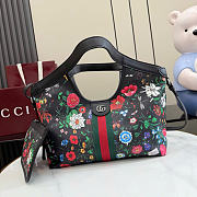 Kitlife Gucci Giglio Small Floral Tote Bag Black ‎860845 25x20x15cm  - 1