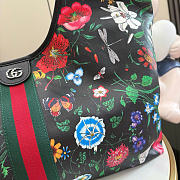 Kitlife Gucci Giglio Large Floral Tote Bag Black ‎853971 60x47x16cm  - 3