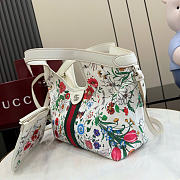 Kitlife Gucci Giglio Small Floral Tote Bag White ‎860845 25x20x15cm  - 3