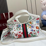 Kitlife Gucci Giglio Small Floral Tote Bag White ‎860845 25x20x15cm  - 6