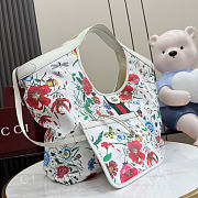 Kitlife Gucci Giglio Large Floral Tote Bag White 853971 60x47x16cm  - 5