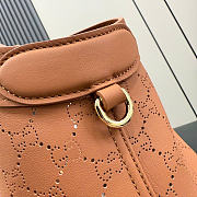 Kitlife Gucci Giglio Large Tote Bag Brown Soft Perforated GG Leather ‎853971 60x47x16cm  - 3
