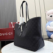 Kitlife Gucci Jackie Medium Tote Bag Black GG Canvas ‎867015 45x28x12cm - 6