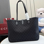Kitlife Gucci Jackie Medium Tote Bag Black GG Canvas ‎867015 45x28x12cm - 5