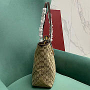 Kitlife Gucci Jackie Medium Tote Bag Beige GG Canvas ‎867015 45x28x12cm  - 6