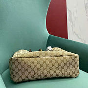 Kitlife Gucci Jackie Medium Tote Bag Beige GG Canvas ‎867015 45x28x12cm  - 2