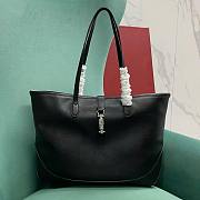 Kitlife Gucci Jackie Medium Tote Bag Black Leather ‎867015 45x28x12cm - 1