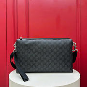 Kitlife Gucci Medium GG Crossbody Bag Black With Web A002KX 33x20x6cm - 1