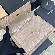 Kitlife Saint Laurent Beige Crocodile Leather Sunset Bag With Gold Hardware 442906 22x8x16cm - 4