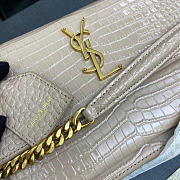 Kitlife Saint Laurent Beige Crocodile Leather Sunset Bag With Gold Hardware 442906 22x8x16cm - 3
