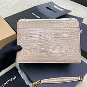 Kitlife Saint Laurent Beige Crocodile Leather Sunset Bag With Gold Hardware 442906 22x8x16cm - 2